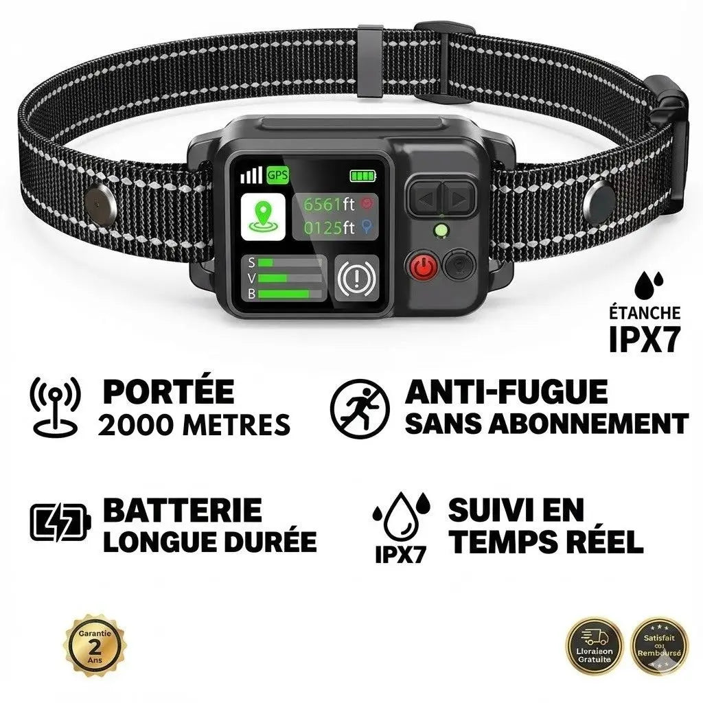 Le 1er Collier Anti-Fugue GPS SANS ABONNEMENT